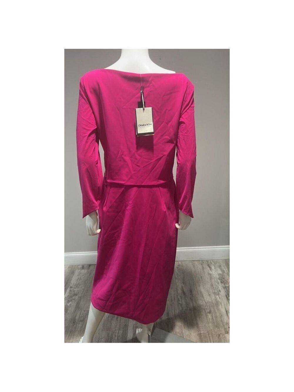 Chiara Boni La Petite Robe Pink Carera Sequin Midi Dress Size 18 - Picture 9 of 13